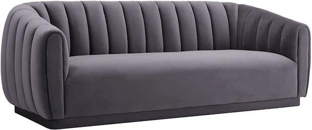 Arno Grey Velvet Sofa by tov furniture