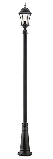 Wakefield Outdoor Post Light in Black Finish by Z-Lite