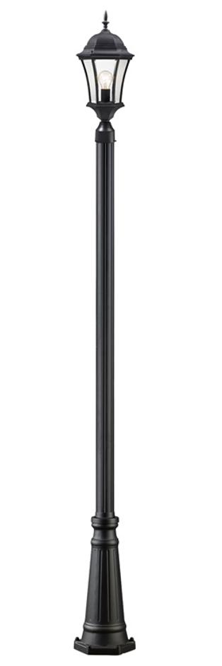 Wakefield Outdoor Post Light in Black Finish by Z-Lite