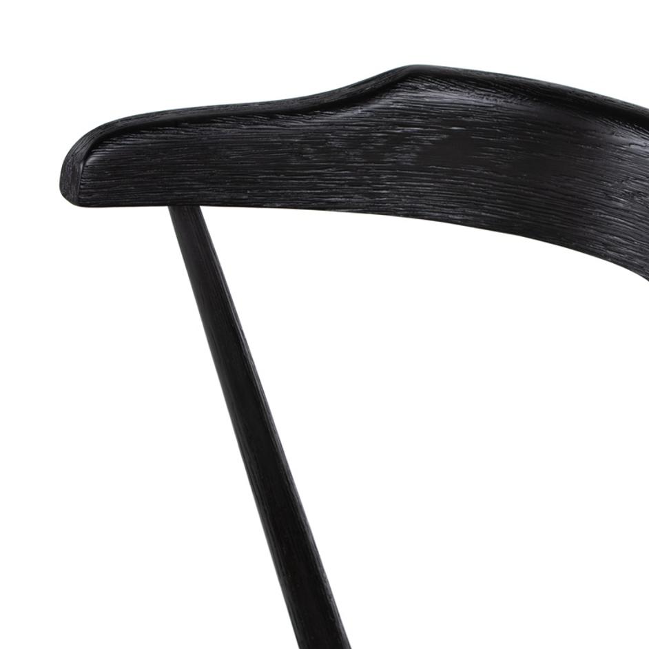 Ripley Stool W Cushion In Black Oak In Counter by FOUR HANDS