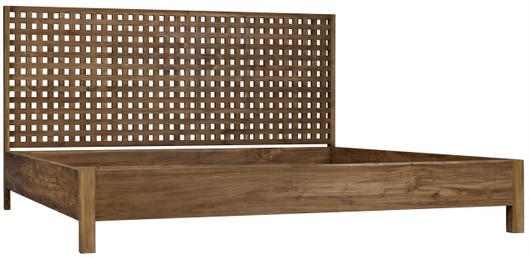 Quinnton Eastern King Bed in Satin-Finish Teak by Noir Furniture