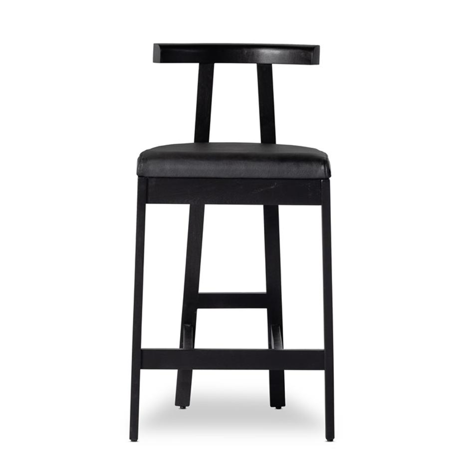 Tex Stool In Black Rosa Morada by FOUR HANDS