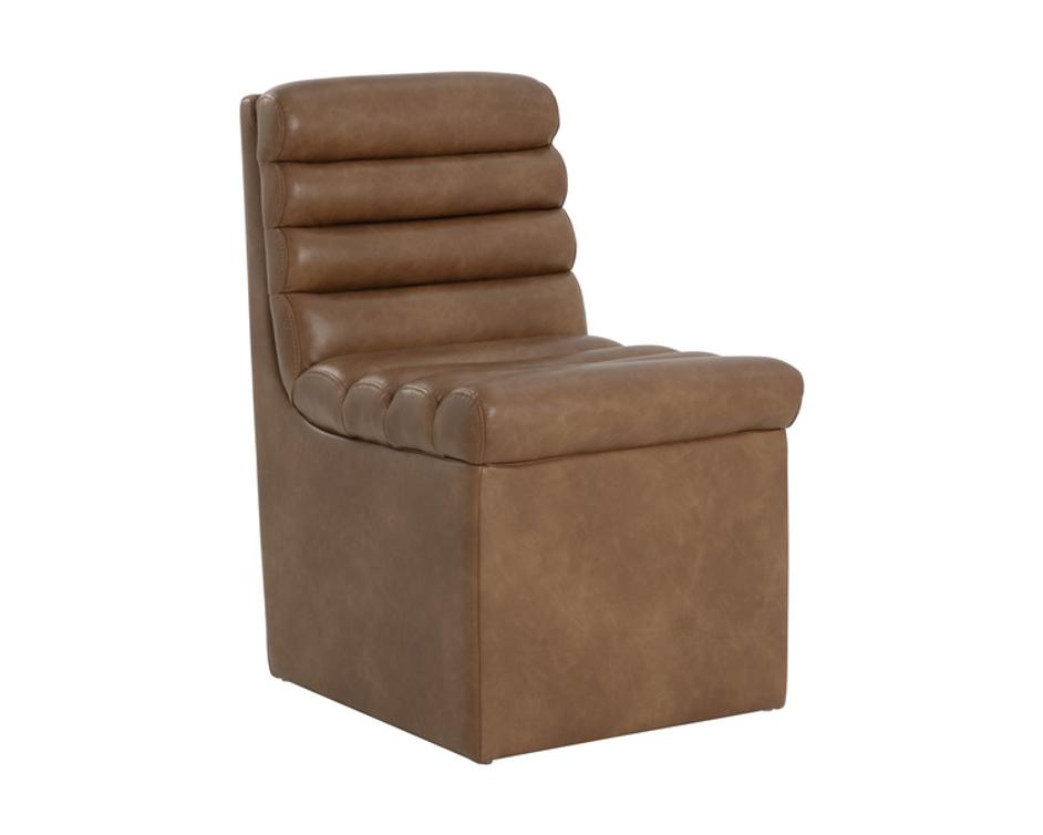 NORM WHEELED DINING CHAIR - COPLEY COGNAC by Sunpan