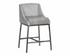 Dalary Counter Stool - Bravo Metal / Polo Club Stone by Sunpan