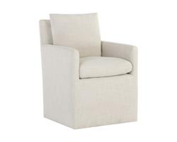 Glenrose Wheeled Dining Armchair - Effie Linen by Sunpan