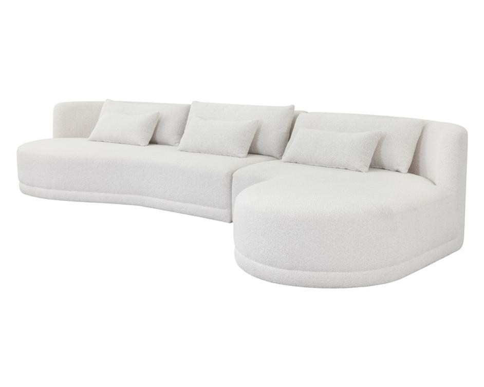 LAKEN SOFA CHAISE - RAF - COPENHAGEN WHITE by Sunpan
