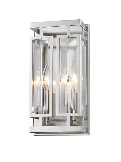 Mersesse 2 Light Wall Sconce in Brushed Nickel Finish by Z-Lite