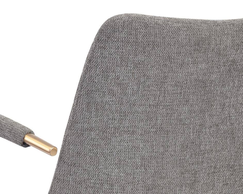 Andres Swivel Dining Armchair - Belfast Koala Grey by Sunpan