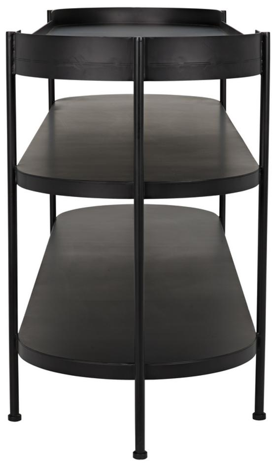 Cassio Console in Matte Black Industrial Steel by Noir Furniture