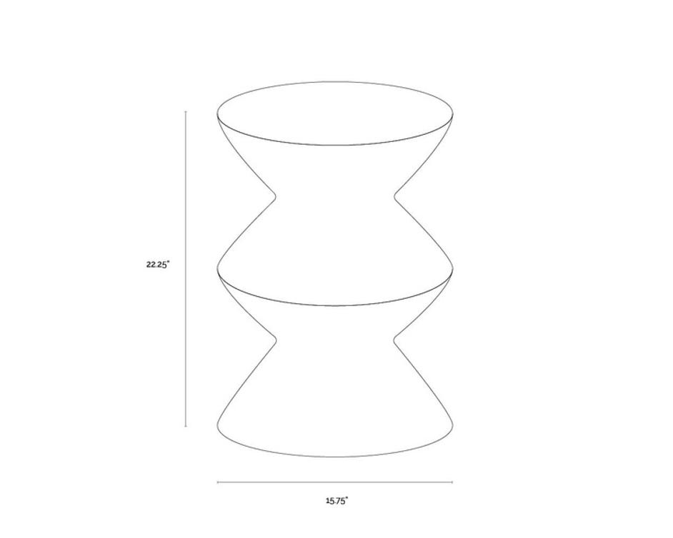 UNION END TABLE - MARBLE LOOK - BLACK by Sunpan