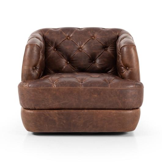 Paul Swivel Chair - Raleigh Cigar by Four Hands