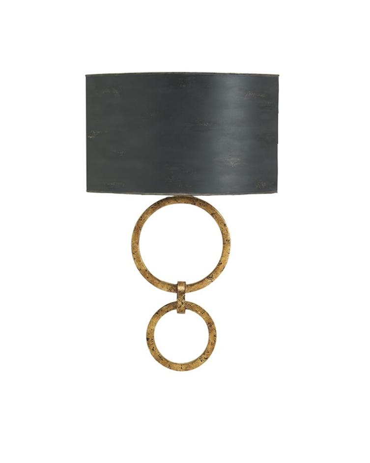 Bolebrook Wall Sconce In Gold Leaf by Currey & Company