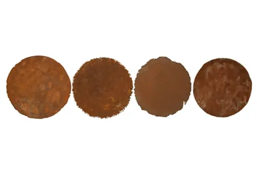 Galvanized Circle Wall Tiles, Set of 4, Resin, Rus by PHILLIPS COLLECTION