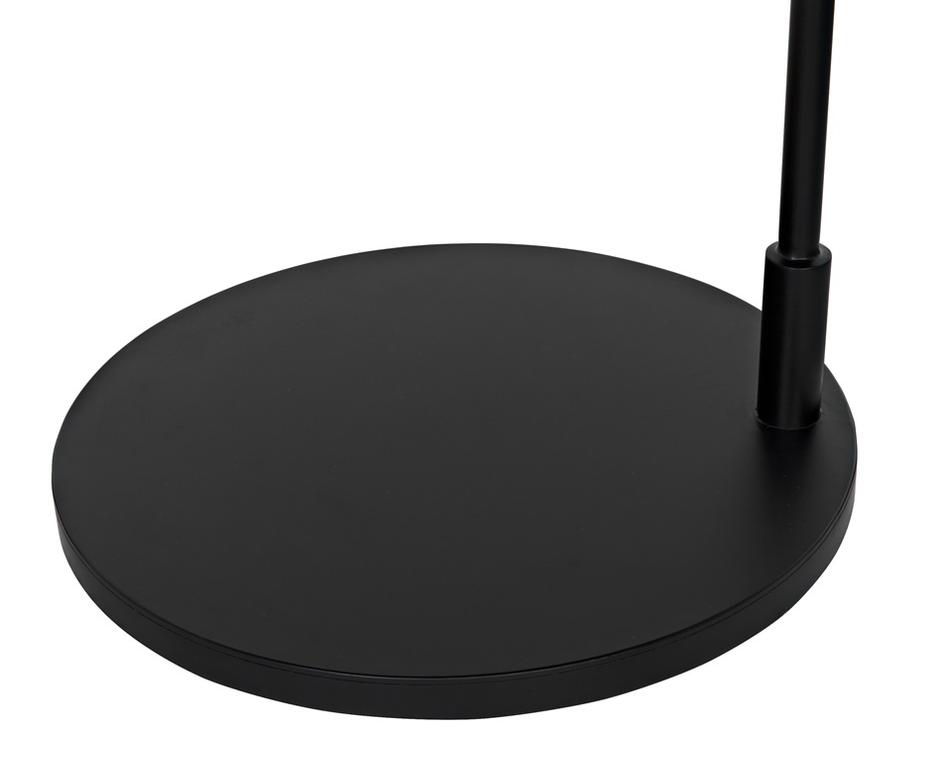 Swan Floor Lamp, Black Steel by Noir Furniture