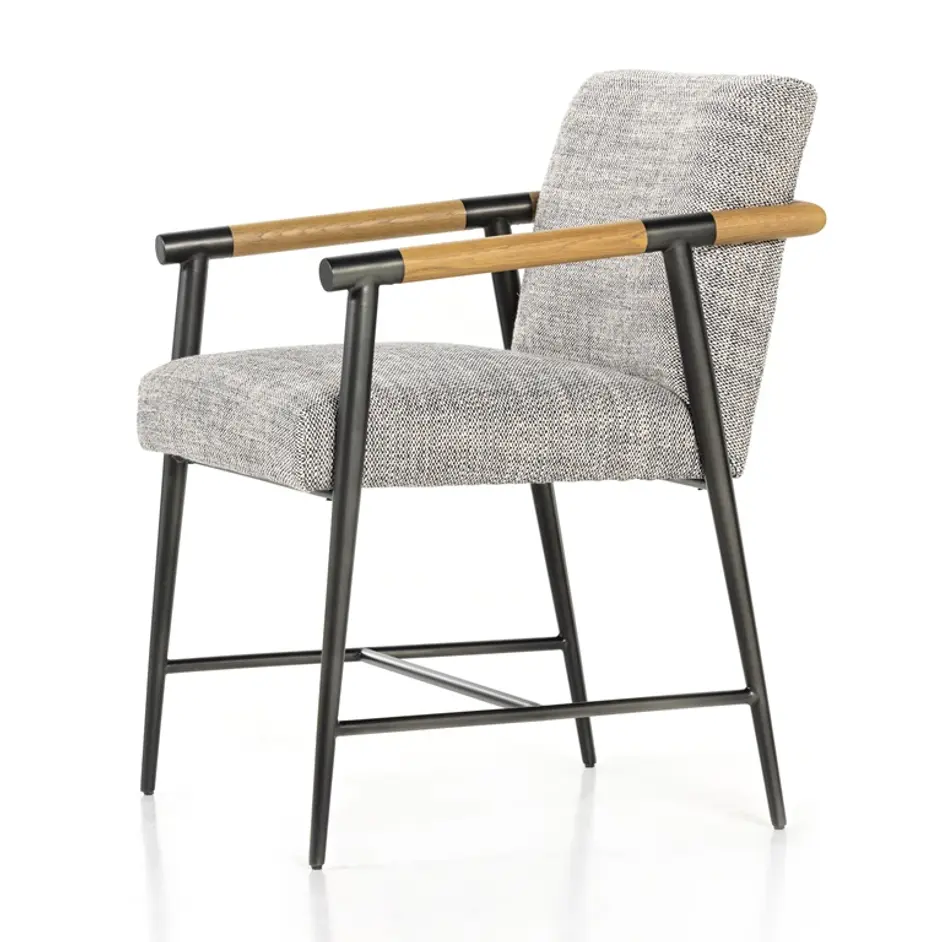 Rowen Dining Chair In Thames Raven by FOUR HANDS