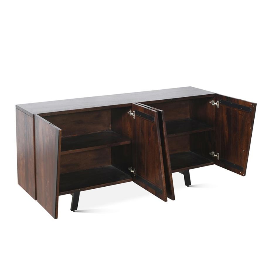 Riviera 74" Sideboard Dark Walnut by Home Trends & Design