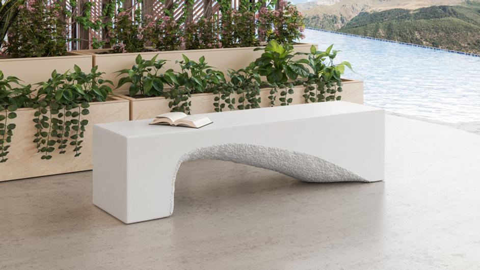 SOMA BENCH - WHITE by Sunpan