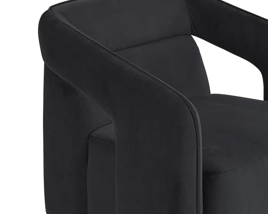 Kendrick Swivel Chair - Abbington Black by Sunpan