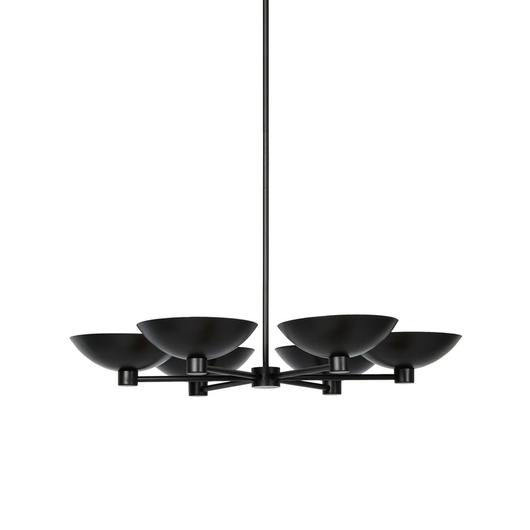 Klaus Chandelier In Jet Black And Aged Brass Iron by Four Hands