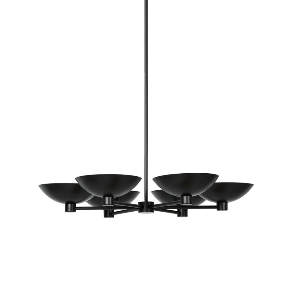 Klaus Chandelier In Jet Black And Aged Brass Iron by Four Hands