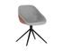 MCCOY SWIVEL DINING CHAIR - NOVEMBER GREY / CINNAMON BROWN by Sunpan