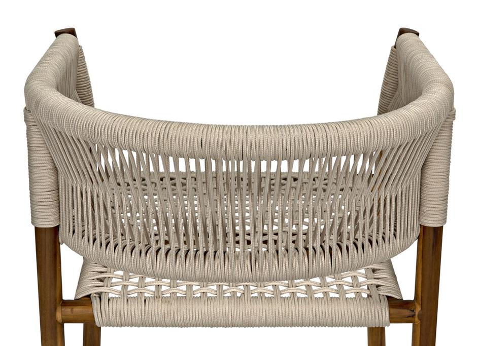Conrad Chair, Teak with Woven Rope by Noir Furniture