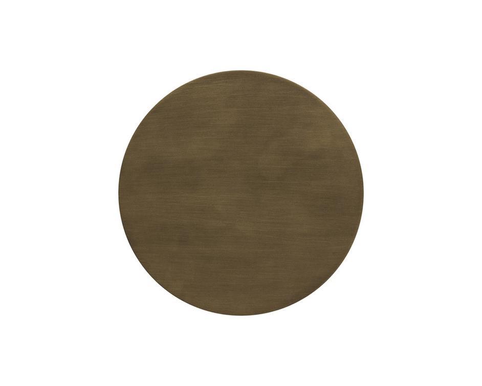 Diaz End Table - Marble Look - Antique Brass by Sunpan