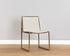 Blair Dining Chair - Antique Brass - Castillo Cream by Sunpan