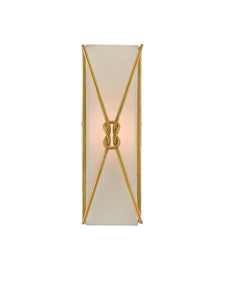 Ariadne Large Wall Sconce In Contemporary Gold Leaf by Currey & Company