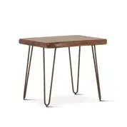 Vail 26-Inch Acacia Wood Live Edge Side Table in Walnut Finish by Home Trends & Design