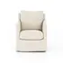 Banks Swivel Chair In Cambric Ivory by FOUR HANDS