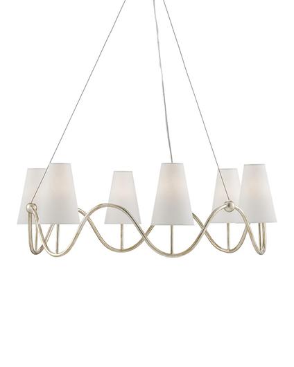 Kadir Chandelier In Silver Granello by Currey & Company