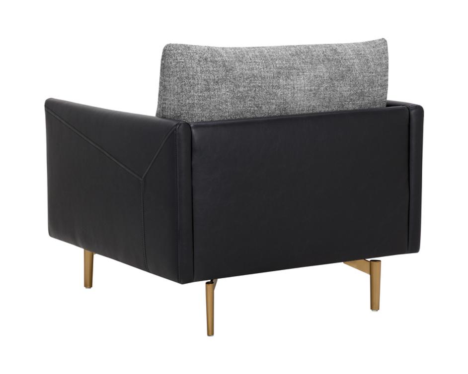 ASHI ARMCHAIR - NASH ZEBRA / COAL BLACK by Sunpan