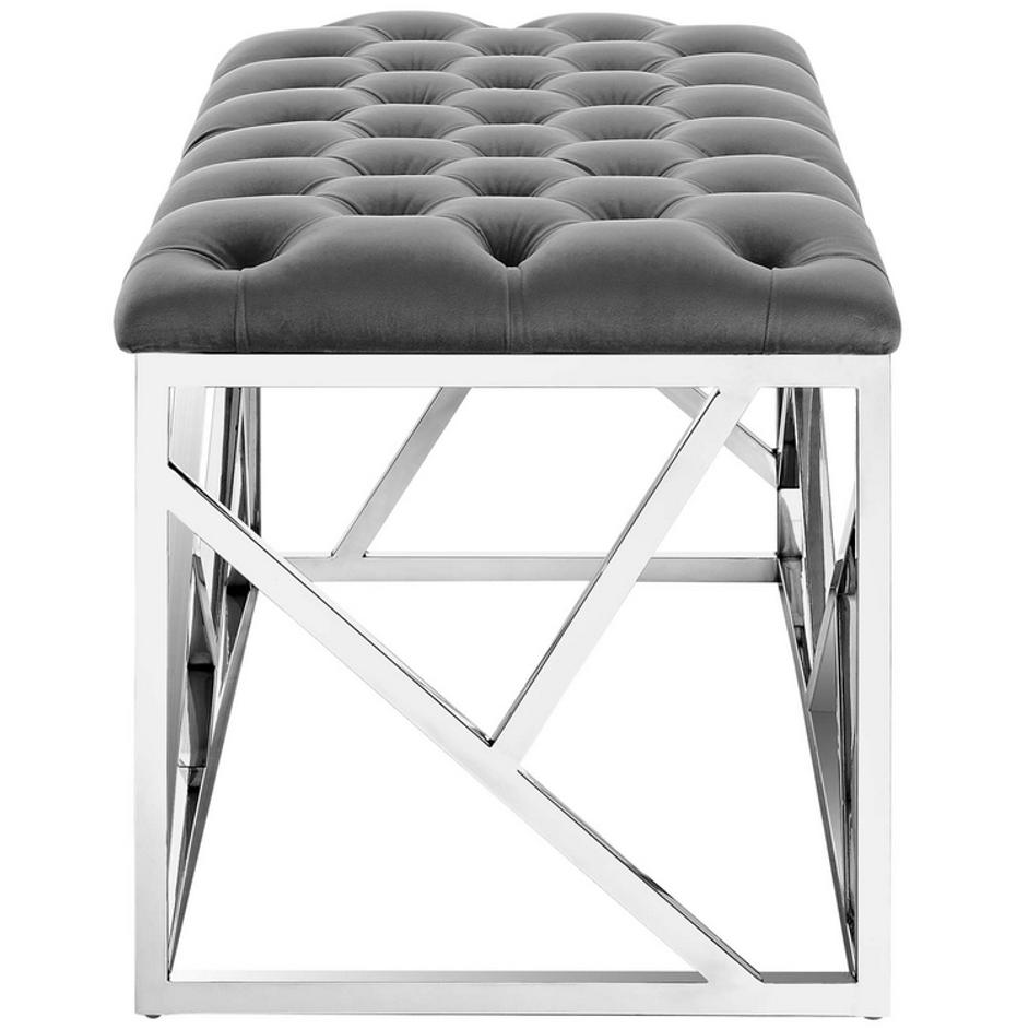 Santoli Bench In Silver Gray by Modway Furniture