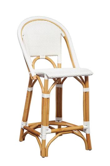White Leroy Counter Stool by Furniture Classics