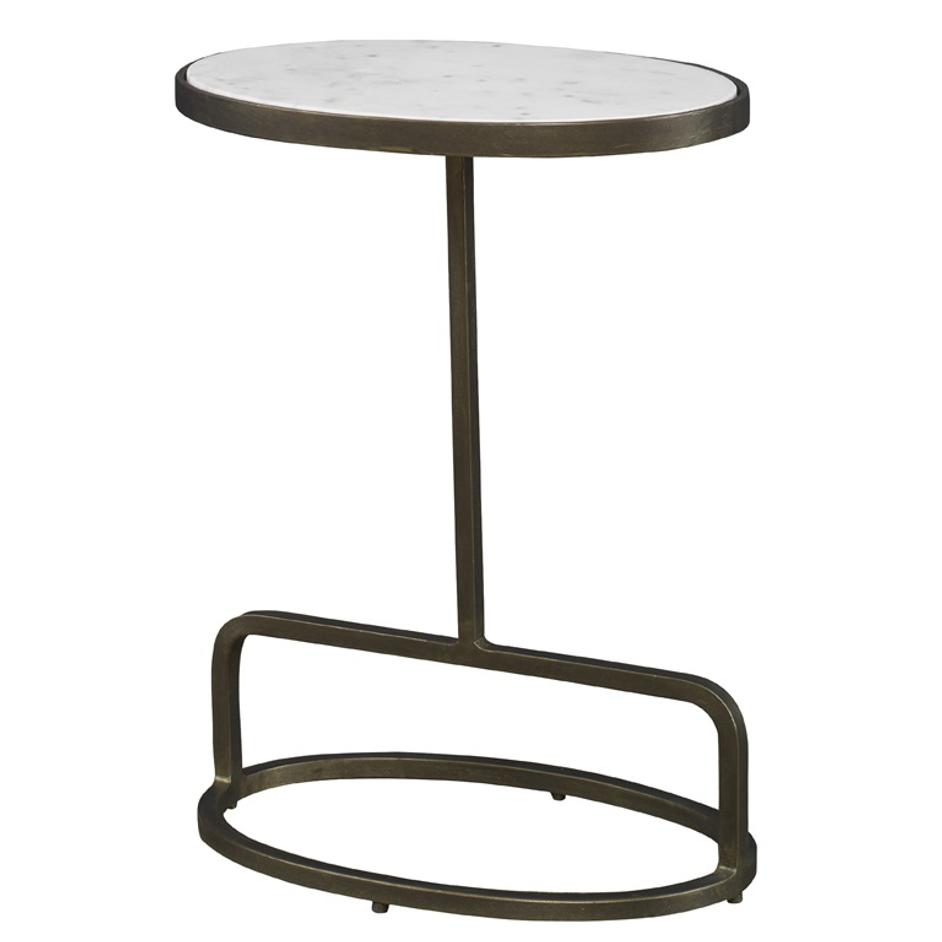 Jessenia White Marble Accent Table by Uttermost