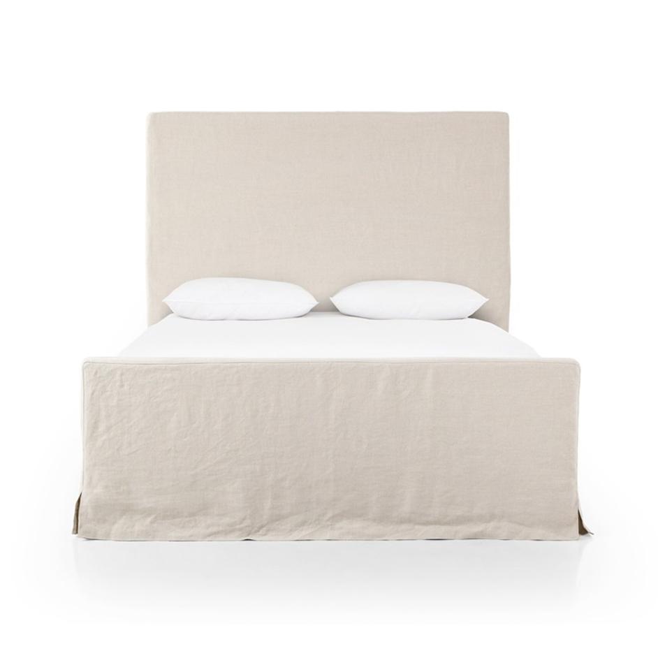 Daphne King Slipcover Bed - Brussels Natural by Four Hands