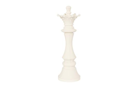 Queen Chess Sculpture, Cast Stone White, Smallallall by Phillips Collection