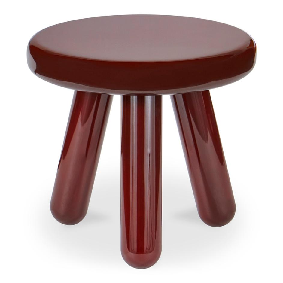 Joy Accent Table Deep Red Lacquer by Moes Home