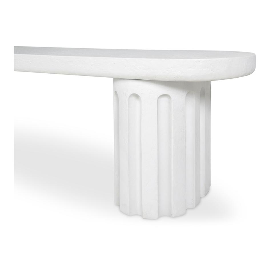Eris Outdoor Dining Bench White by Moes Home
