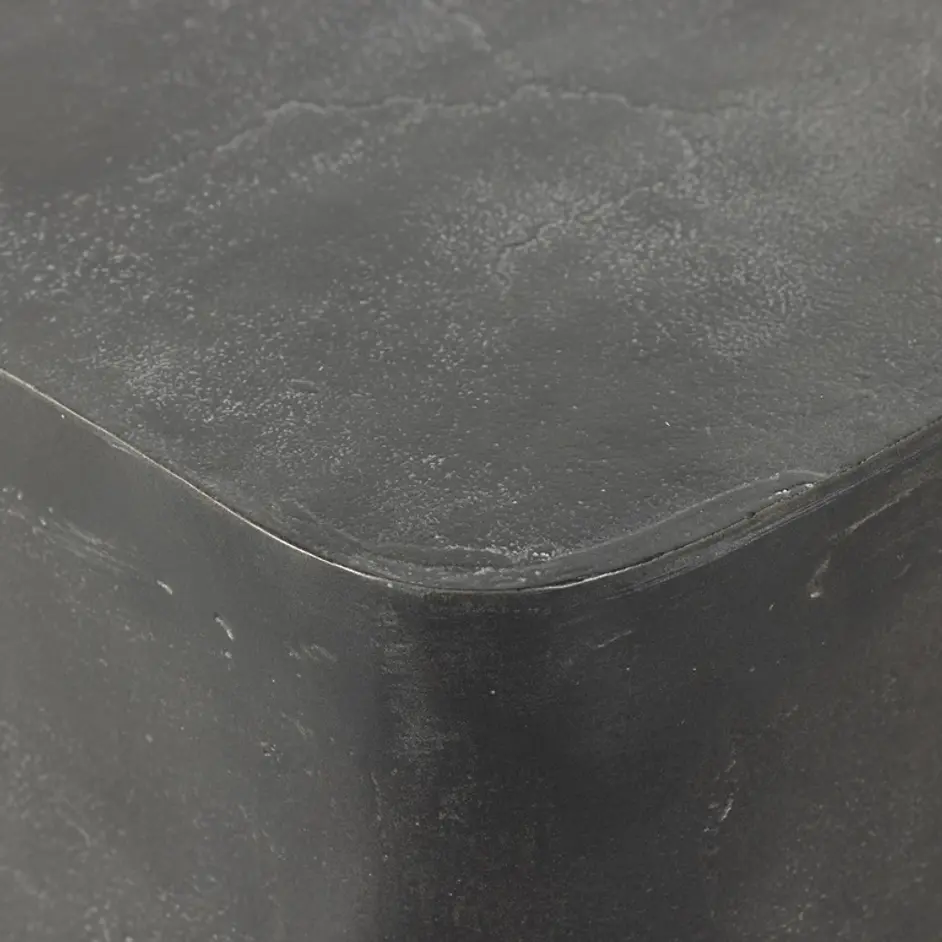 Basil Outdoor Square Drink Table In Grey by FOUR HANDS