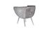 Nouveau Club Chair, Grey Crushed Velvet Fabric, Stainless Steel Legs by PHILLIPS COLLECTION