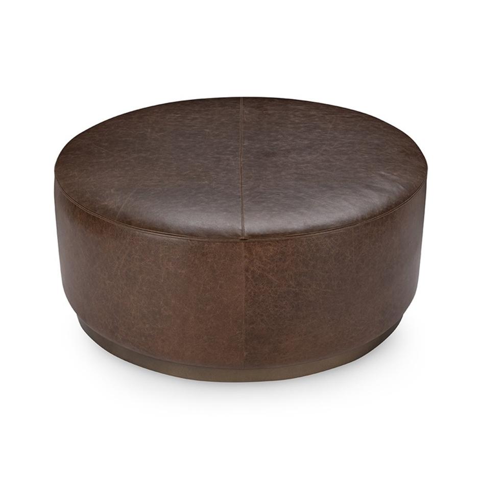 Clair Leather Round Coffee Table by Classic Home