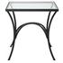Alayna Black Metal & Glass End Table by Uttermost
