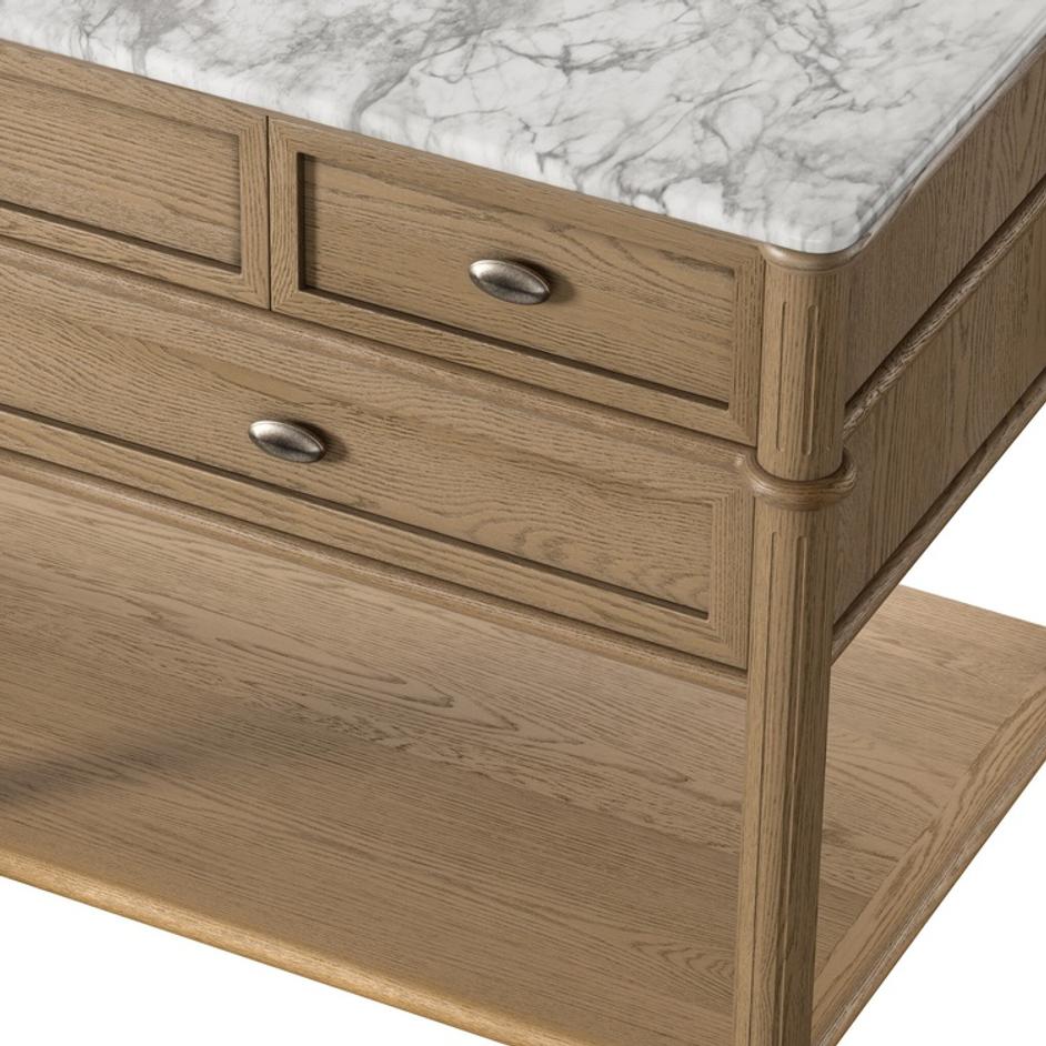 Toulouse Single Wide Vanity - Washed Blonde Oak Veneer by Four Hands
