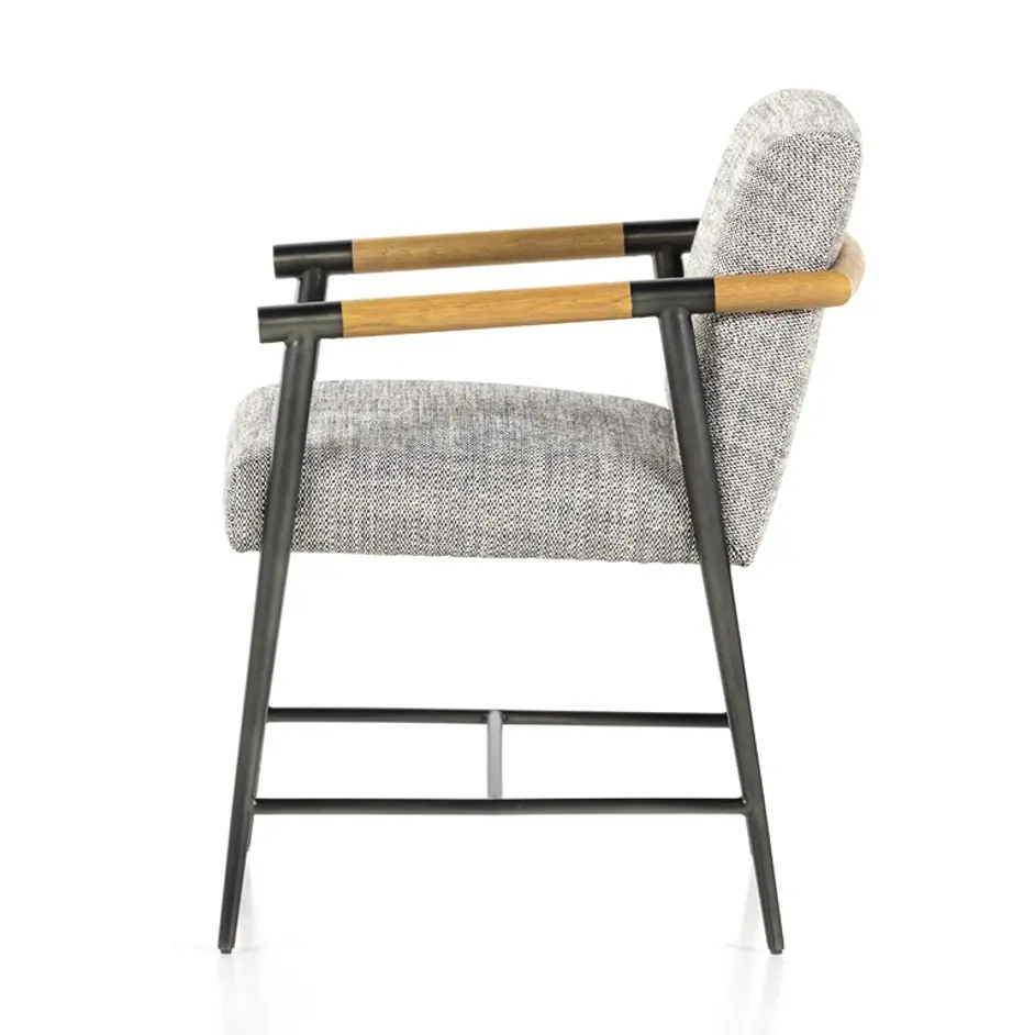 Rowen Dining Chair In Thames Raven by FOUR HANDS