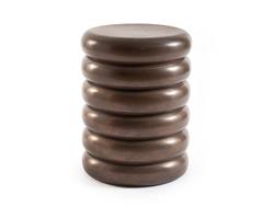 Ribbed Stool, Polished Bronze by PHILLIPS COLLECTION
