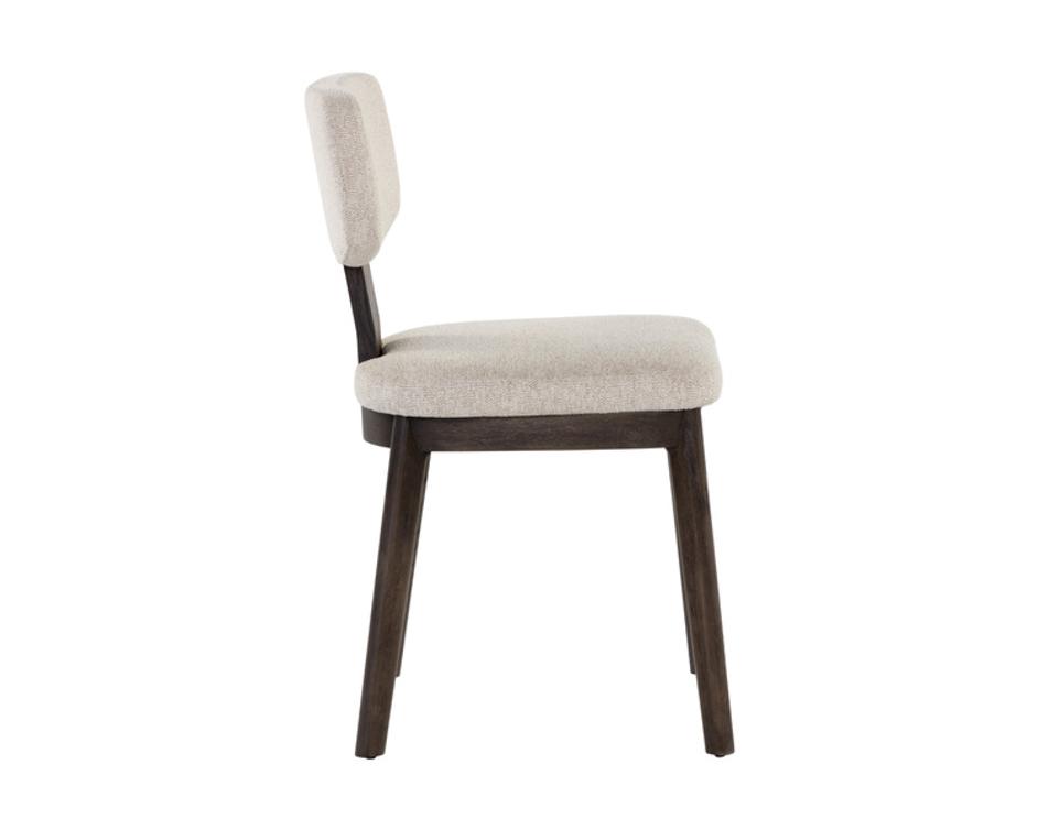 RICKETT DINING CHAIR - DARK BROWN - DOVE CREAM by Sunpan