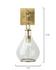 Tear Drop Hanging Wall Sconce, Clear Glass and Antique Brass by Jamie Young