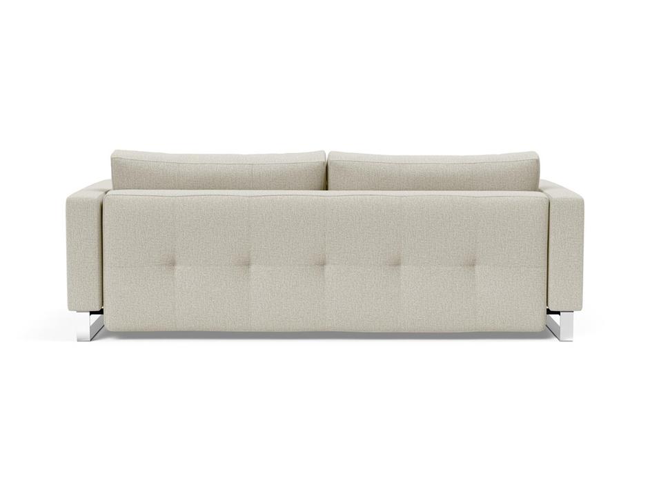 CASSIUS D.E.L. SLEEPER SOFA in MIXED DANCE NATURAL FABRIC WITH Chrome legs 527 by INNOVATION USA